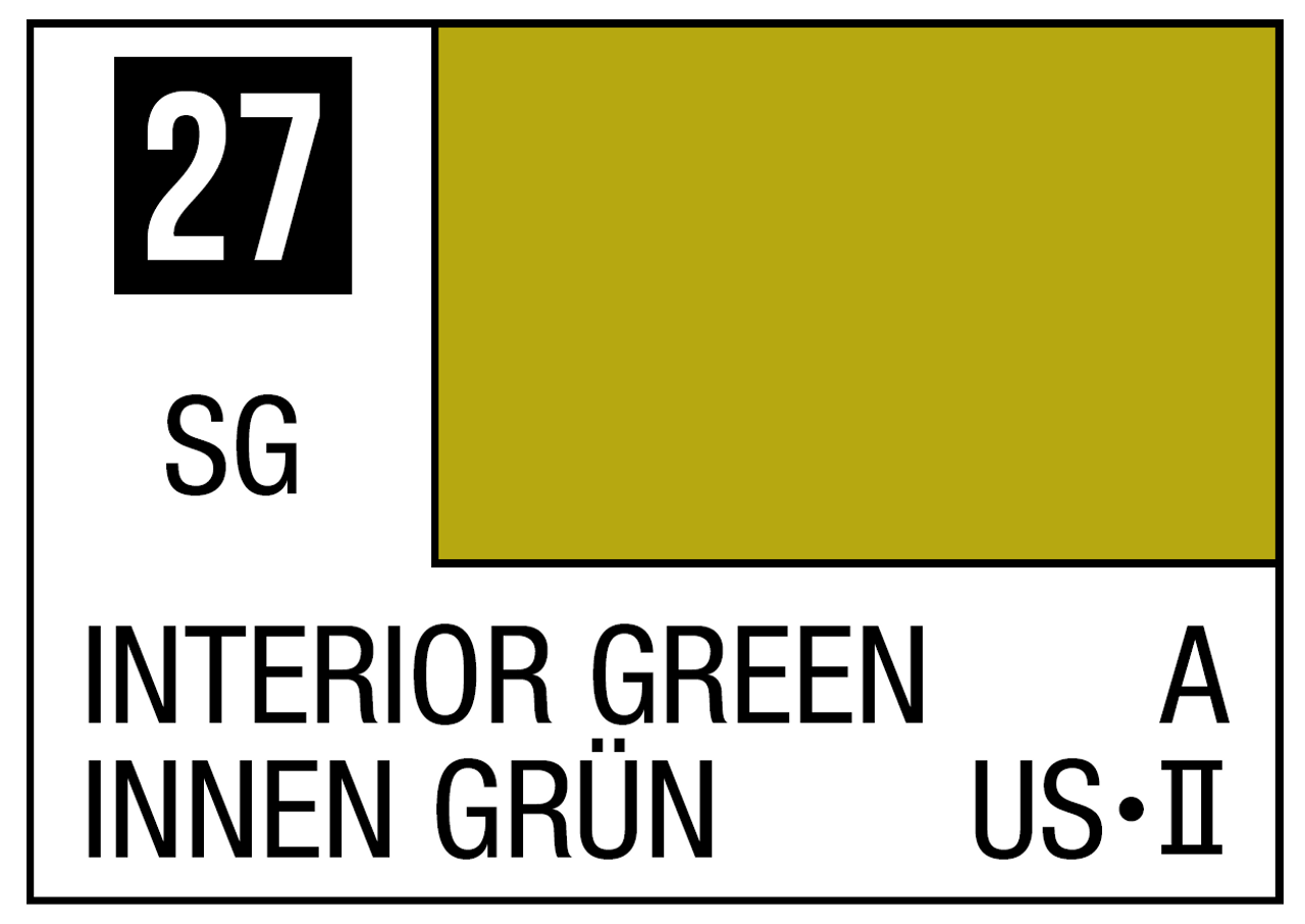 Mr. Color 027 Semi-Gloss Interior Green 10ml, GSI