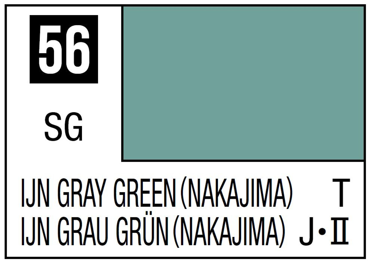 Mr. Color 056 Semi Gloss IJN Gray Green - Nakajima 10ml, GSI