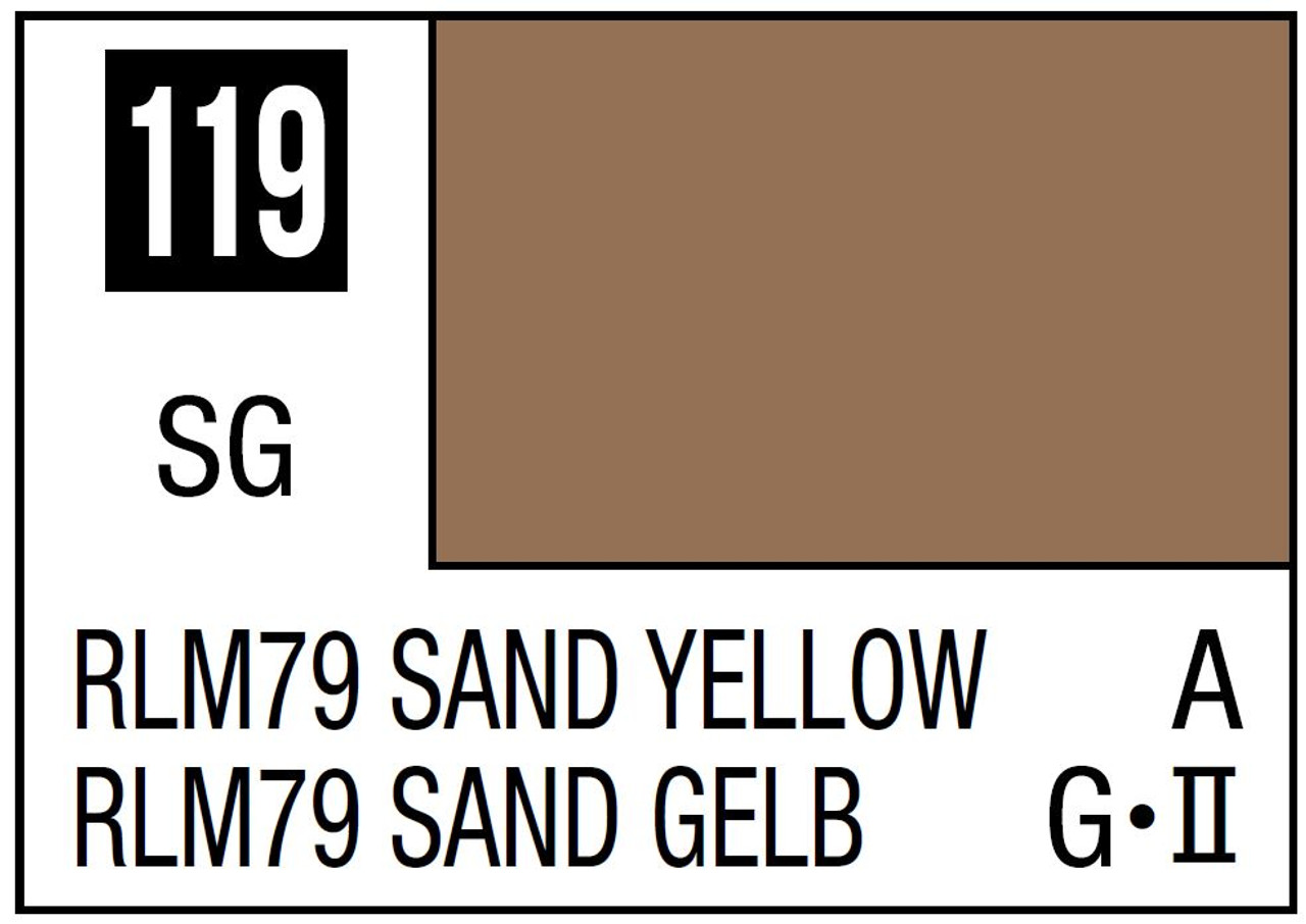 Mr. Color 119 Semi Gloss RLM76 Sand Yellow 10ml, GSI