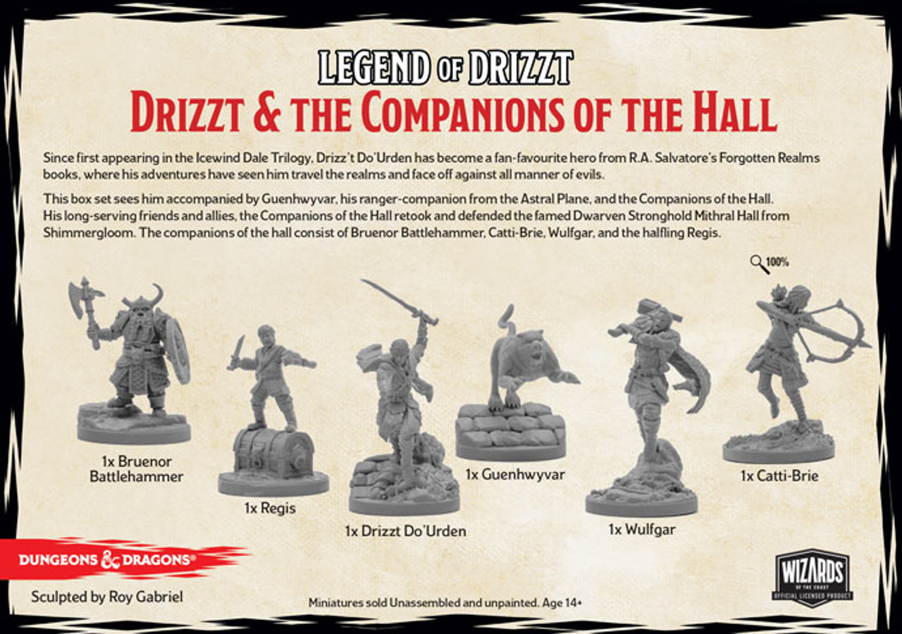 Dungeons & Dragons Collector Series: The Legend of Drizzt Companions of the Hall GF971089