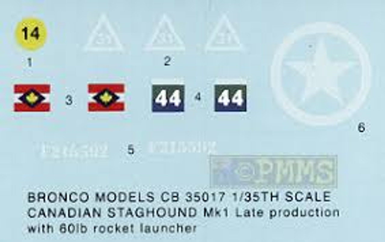 1/35 CANADIAN STAGHOUND MK.I (LATE PRODUCTION) BRONCO 35017