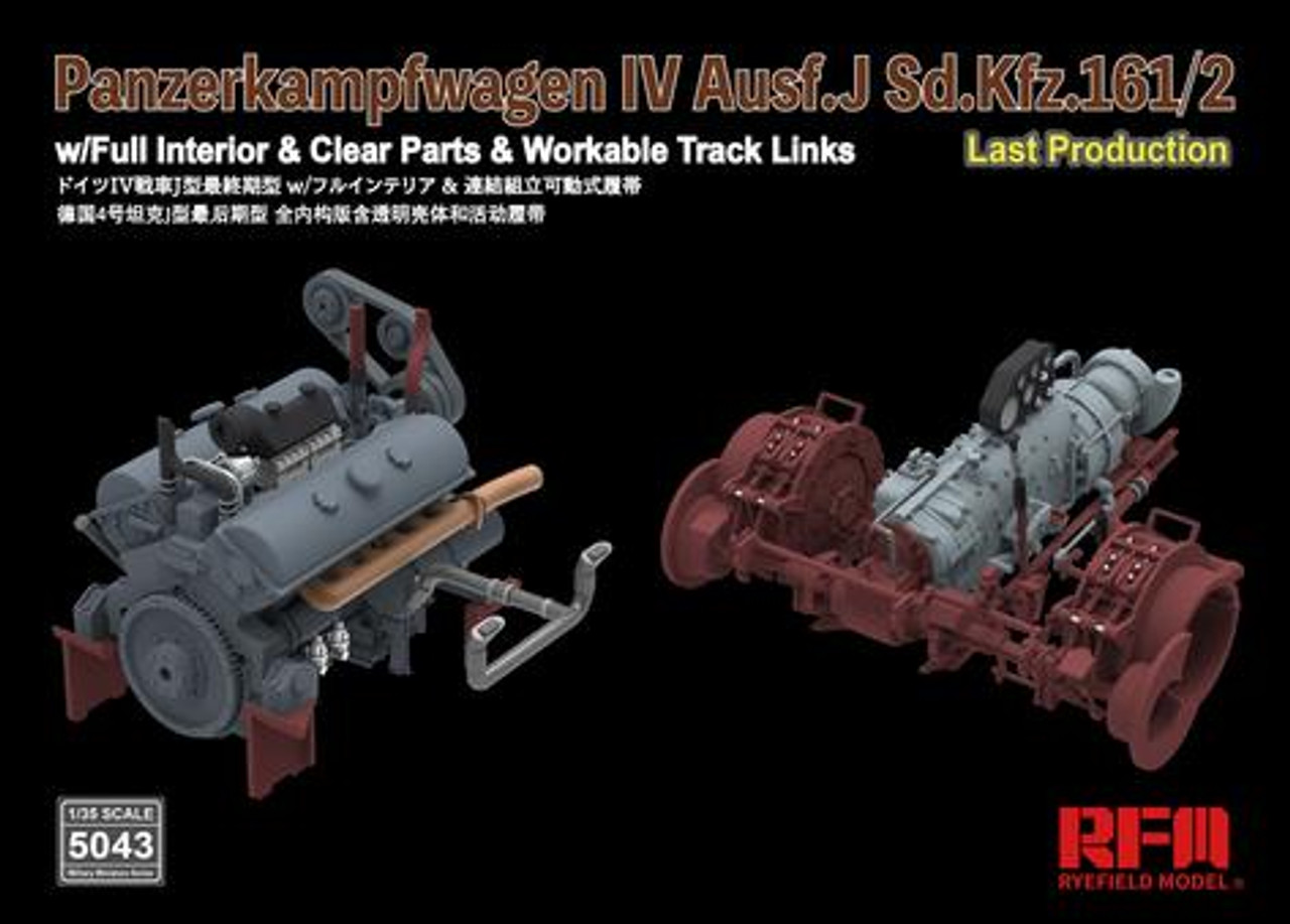 1/35 Sd.kfz.161/2 Panzer IV Ausf.J Sd.Kfz.161/2 (Last Production) with Full Interior - RyeField 5043