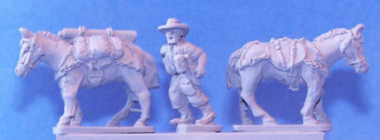 PIG080375 - BRITISH 14TH ARMY MULES AND MEN