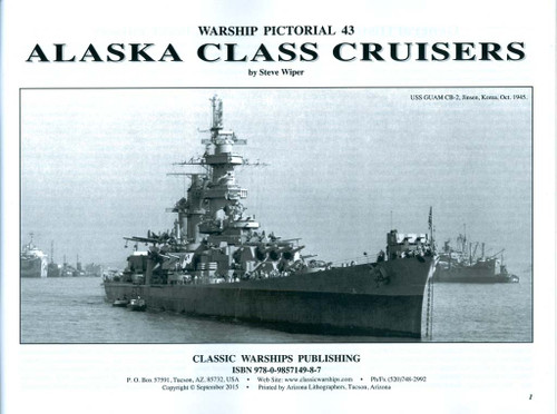 Warship Pictorial #43 Alaska Class Cruisers