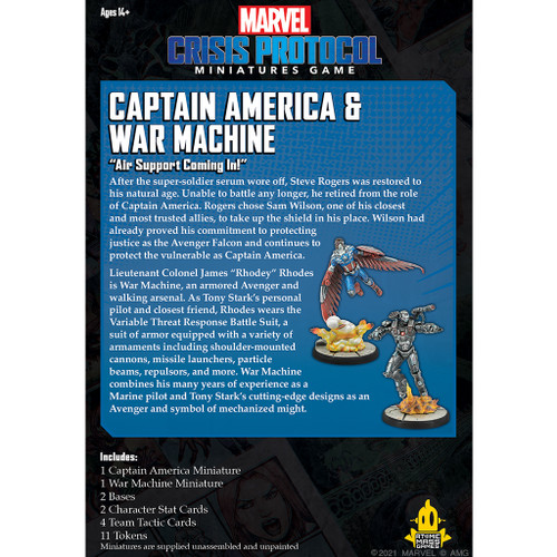 MARVEL CRISIS PROTOCOL: CAPTAIN AMERICA AND WAR MACHINE - CP38EN