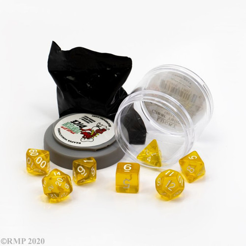 19017 - Pizza Dungeon Dice: Lucky Dice - Clear Yellow