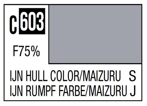 C603 75% Flat IJN Hull Gray Color Maizuru 10ml