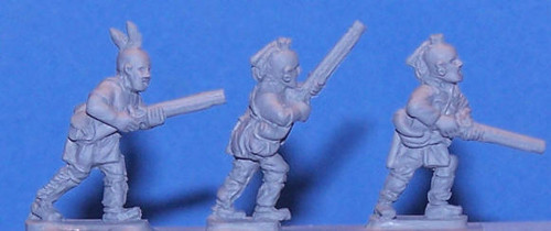 PIG050028 - INDIANS ADVANCING WITH MUSKETS PIG050028 - INDIANS ADVANCING WITH MUSKETS