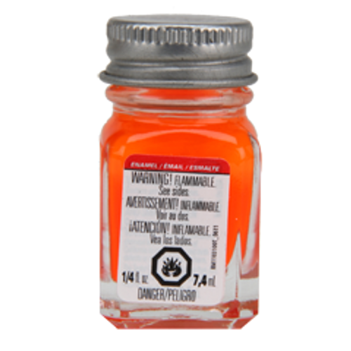 1173 - ENAMEL 1/4OZ, ORANGE FLUORESCENT