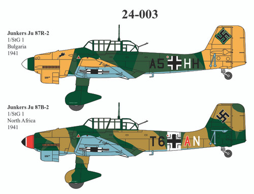 24003 - 1/24 JUNKERS JU 87R/ B2 STUKA 24003 - 1/24 JUNKERS JU 87R/ B2 STUKA