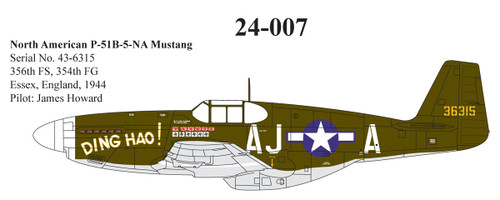 24007 - 1/24 NORTH AMERICAN P-51B MUSTANG 24007 - 1/24 NORTH AMERICAN P-51B MUSTANG