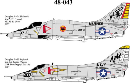 48043 - 1/48 DOUGLAS A-4M & A-4E SKYHAWK 48043 - 1/48 DOUGLAS A-4M & A-4E SKYHAWK