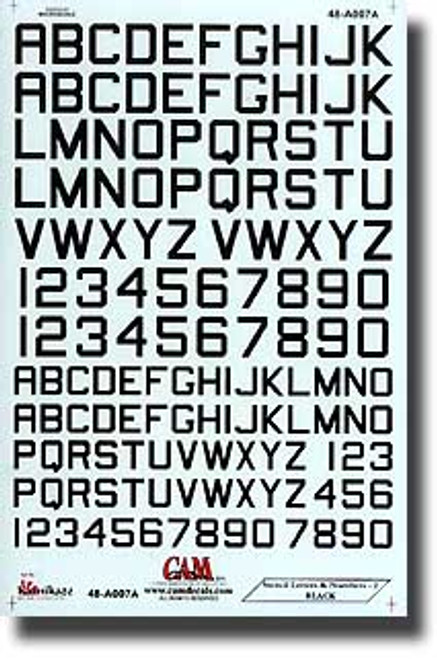 48A007 - 1/48 GENERAL PURPOSE AIRCRAFT STENCILS - BLACK 48A007 - 1/48 GENERAL PURPOSE AIRCRAFT STENCILS - BLACK