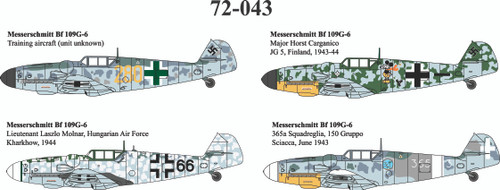 72043 - 1/72 MESSERSCHMITT BF 109G-6 72043 - 1/72 MESSERSCHMITT BF 109G-6