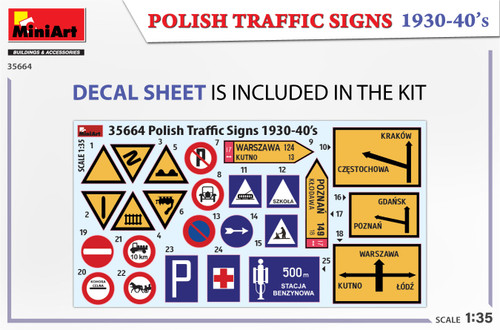1/35 Polish Traffic Signs 1930-40s Figures