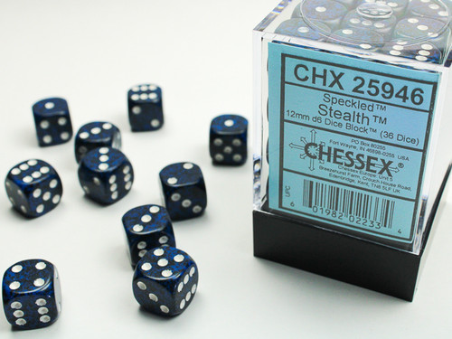 25946 - Speckled® 12mm d6 Stealth™ Dice Block™ (36 dice)