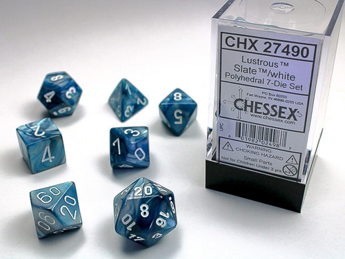 27490 - Lustrous® Polyhedral Slate™/white 7-Die Set