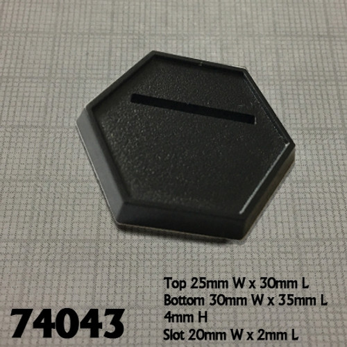 74043 - Bases: 1 Inch Black Slotted Hex Gaming Base (20) 74043 - Bases: 1 Inch Black Slotted Hex Gaming Base (20)