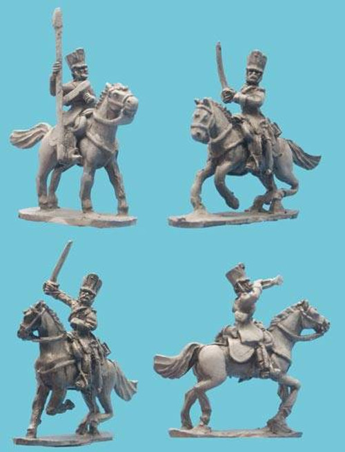OG15NC518 - Prussian Napoleonic Dragoon Command in Covered Shako OG15NC518 - Prussian Napoleonic Dragoon Command in Covered Shako