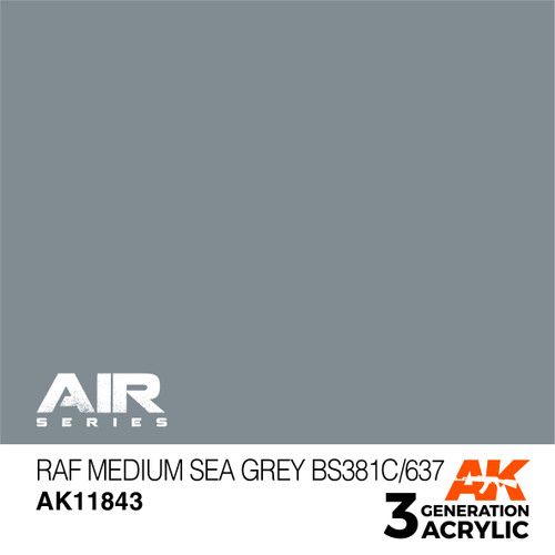 3G Air 043 - RAF Medium Sea Grey BS381C/637 - AK11843 3G Air 043 - RAF Medium Sea Grey BS381C/637 - AK11843