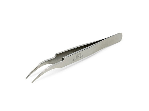 HG ANGLED TWEEZERS ROUND TIP - 74108