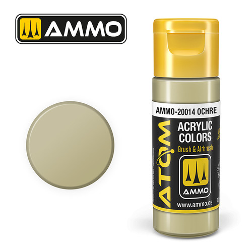 AMM20014 - ATOM Acrylic Paint: Ochre 20ml AMM20014 - ATOM Acrylic Paint: Ochre 20ml