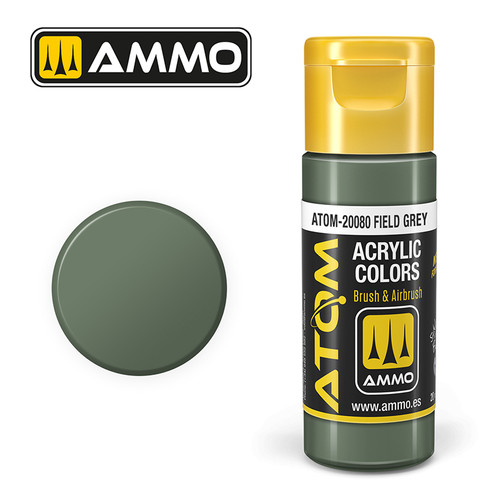 AMM20080 - ATOM Acrylic Paint: Field Grey 20ml AMM20080 - ATOM Acrylic Paint: Field Grey 20ml