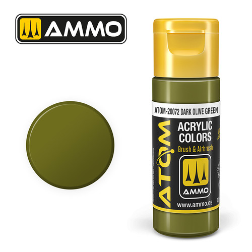 AMM20072 - ATOM Acrylic Paint: Dark Olive Green 20ml AMM20072 - ATOM Acrylic Paint: Dark Olive Green 20ml