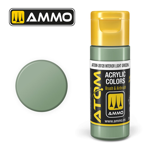 AMM20128 - ATOM Acrylic Paint: Interior Light Green FS34226 - BS283 20ml AMM20128 - ATOM Acrylic Paint: Interior Light Green FS34226 - BS283 20ml