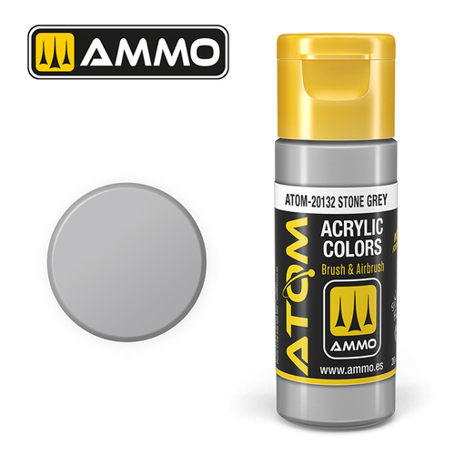 AMM20132 - ATOM Acrylic Paint: Stone Grey 20ml AMM20132 - ATOM Acrylic Paint: Stone Grey 20ml