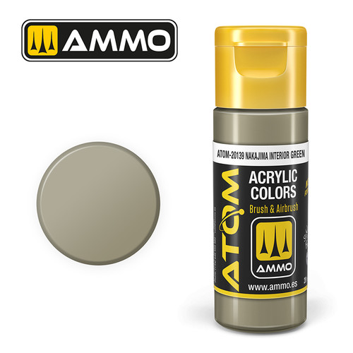 AMM20139 - ATOM Acrylic Paint: Nakajima Interior Green 20ml AMM20139 - ATOM Acrylic Paint: Nakajima Interior Green 20ml