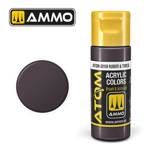 AMM20159 - ATOM Acrylic Paint: Rubber & Tires 20ml