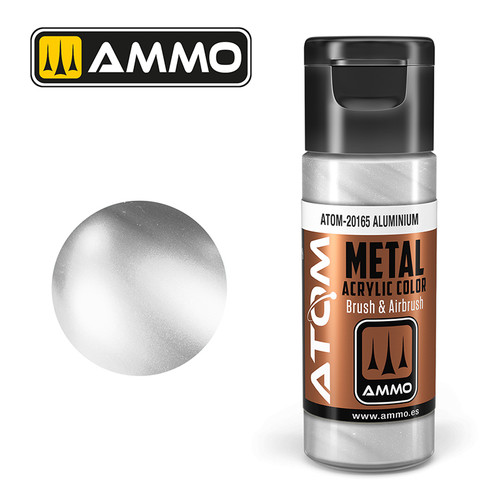 AMM20165 - ATOM Acrylic Paint: Metallic Aluminium 20ml AMM20165 - ATOM Acrylic Paint: Metallic Aluminium 20ml