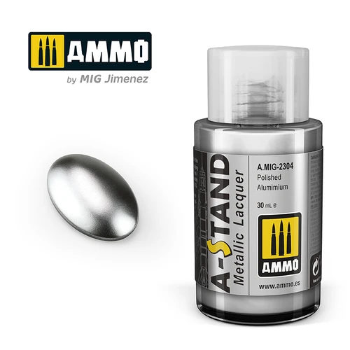 AMIG2304 - ASTAND Lacquer Paint 30ml - Polished Aluminium