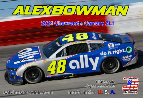 1/24 Alex Bowman 2024 Chevrolet Camaro Ally Throwback Scheme HMC2024ABDA 1/24 Alex Bowman 2024 Chevrolet Camaro Ally Throwback Scheme HMC2024ABDA