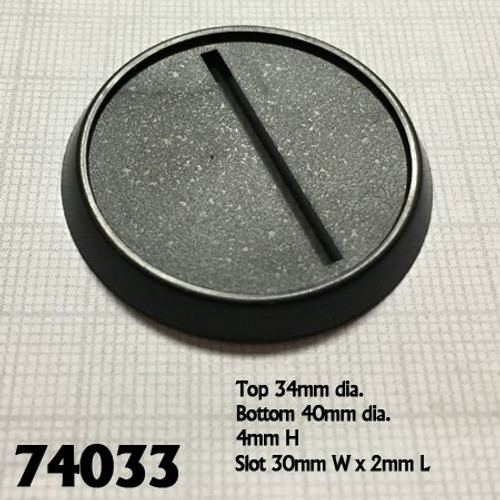 74033 - Bases: 40mm Round Plastic Gaming Base (10)