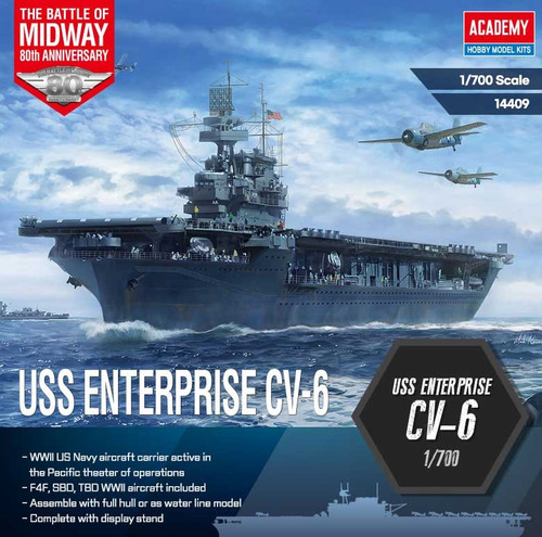 1/700 USS ENTERPRISE CV-6 BATTLE MIDWAY - 14409