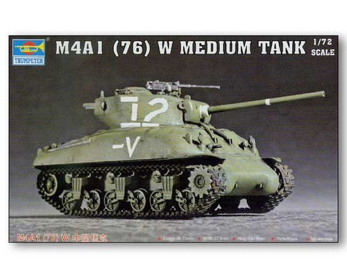 1/72 M4A1(76) W TANK - 07222