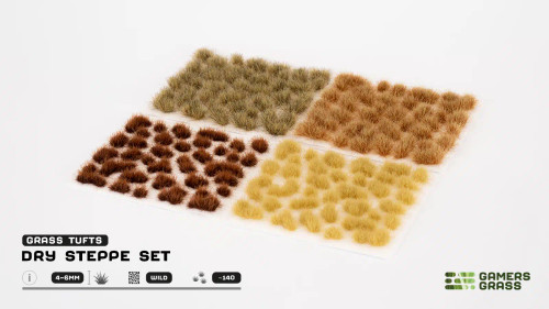 GGRSETDS - Grass Tuft Set: Dry Steppe Set- Wild