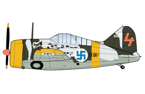 1/48 Brewster Model 239 "Buffalo" (winter scheme) BW364, 3:LeLv 24, flown by WO Ilmari Juutilainen, March 1942 - HA7014