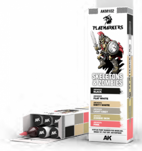 M102 - Playmarkers Set - Skeletons and Zombies