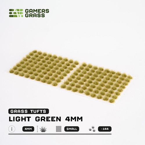 GGR4LGS - Grass Tufts:  Light Green 4mm - Small