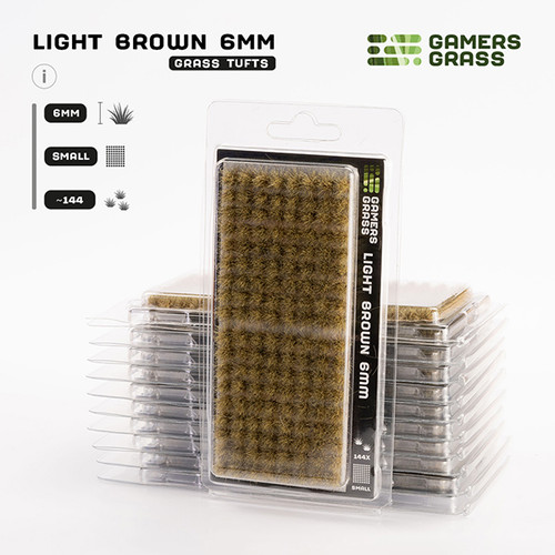GGR6LBS - Grass Tufts:  Light Brown 6mm - Small