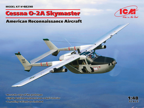1/48 Cessna O-2A Skymaster, American Reconnaissance Aircraft - ICM48290