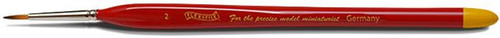 BR2 - 2 Size Red Sable Paint Brush
