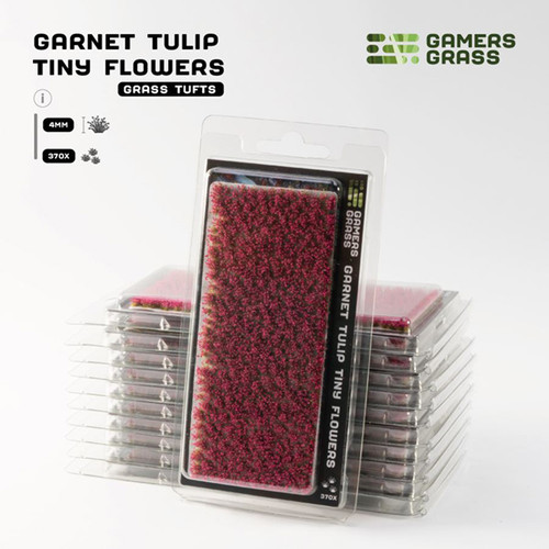 GGRFSGT - Grass Tufts: Flowers- Garnet Tulip Tiny Flowers