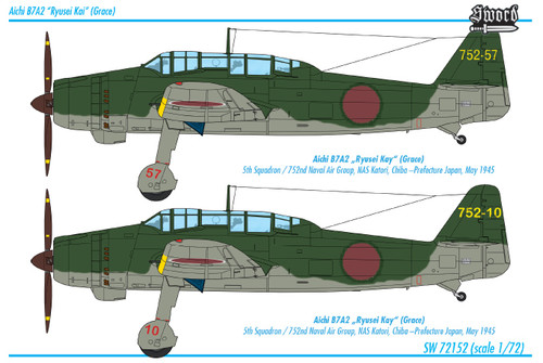 1/72 B7A2 Ryusei Kai (Grace) - SW72152