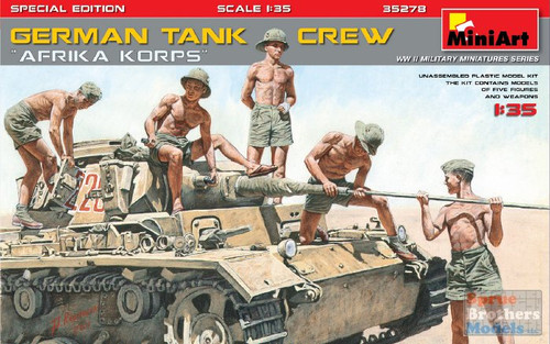 1/35 German Tank Crew 'Afrika Korps' Figure Set - MIA35278