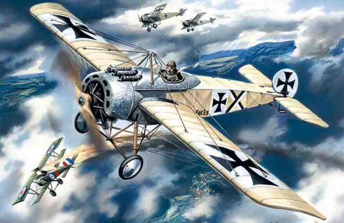 1/72 Fokker E.IV, WWI German Fighter - ICM72111