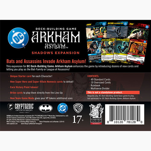 DC Comics DBG: Arkham Asylum- Shadows Expansion DC Comics DBG: Arkham Asylum- Shadows Expansion
